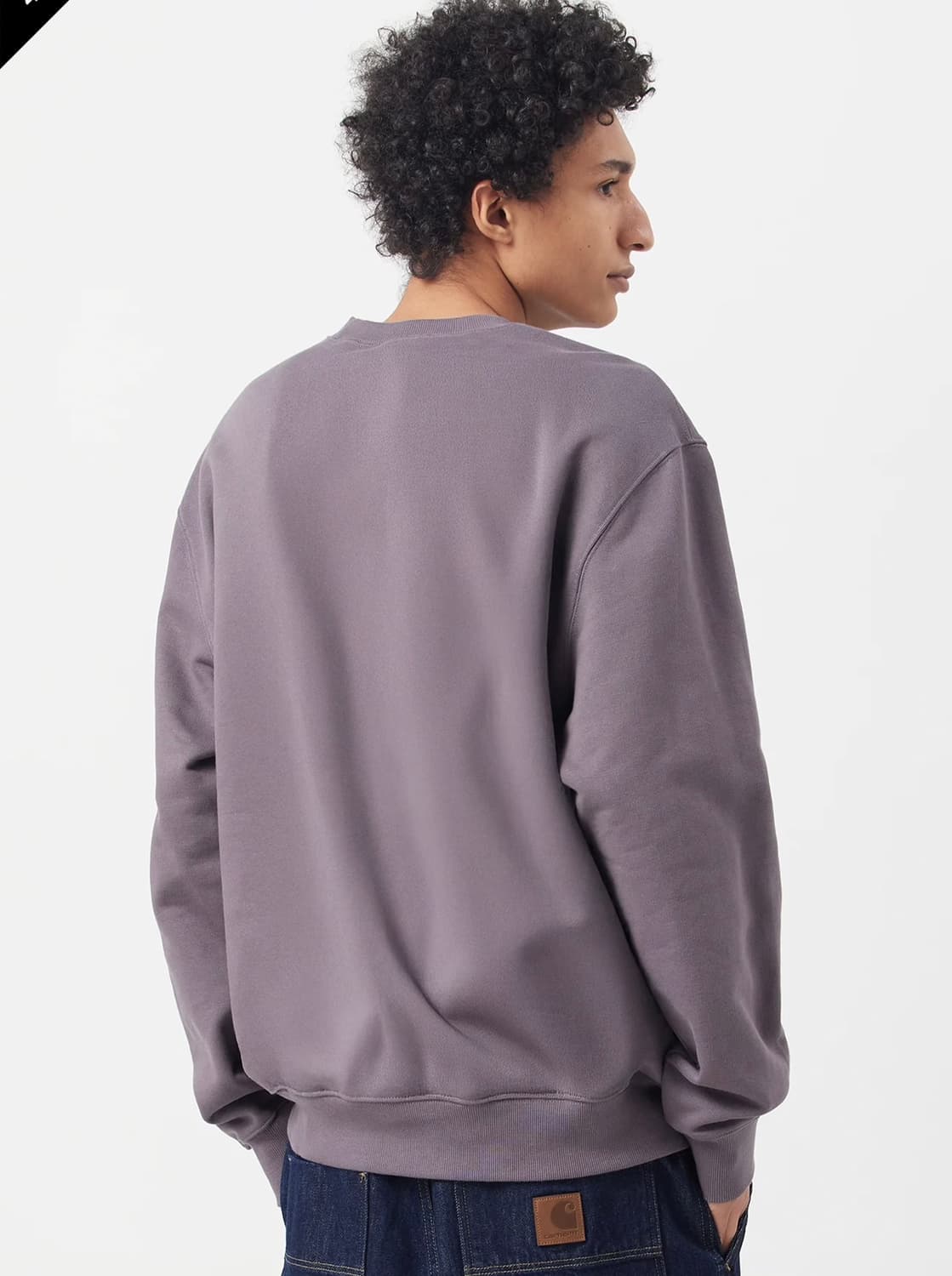 Caharrt Wip 리벳 스크립트 스웨트 셔츠 그레이 차콜S 상품이미지2