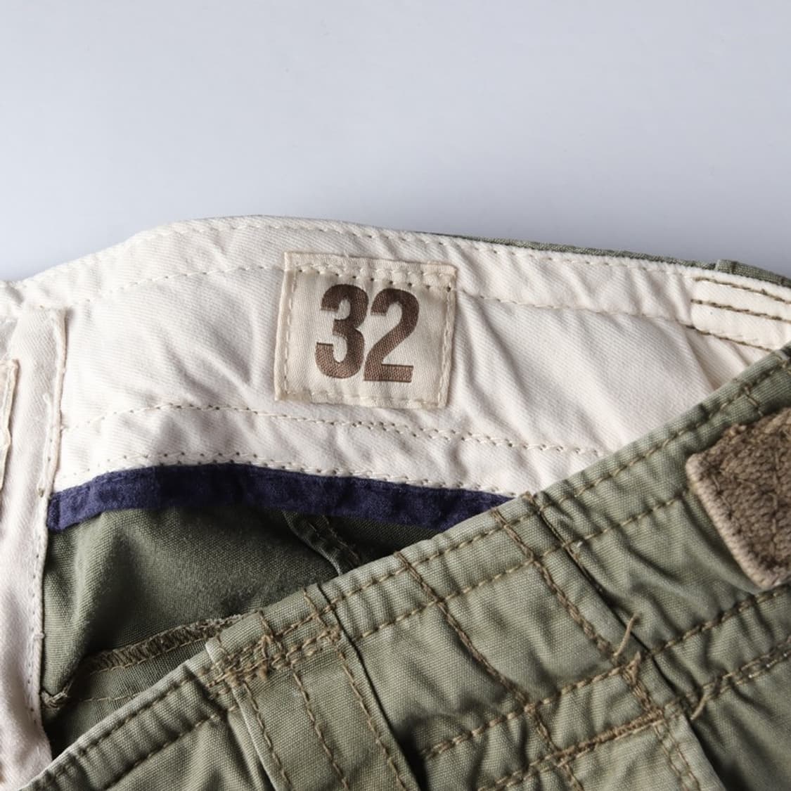 후아유 빈티지 카키 7부 카고 팬츠 32 상품이미지6