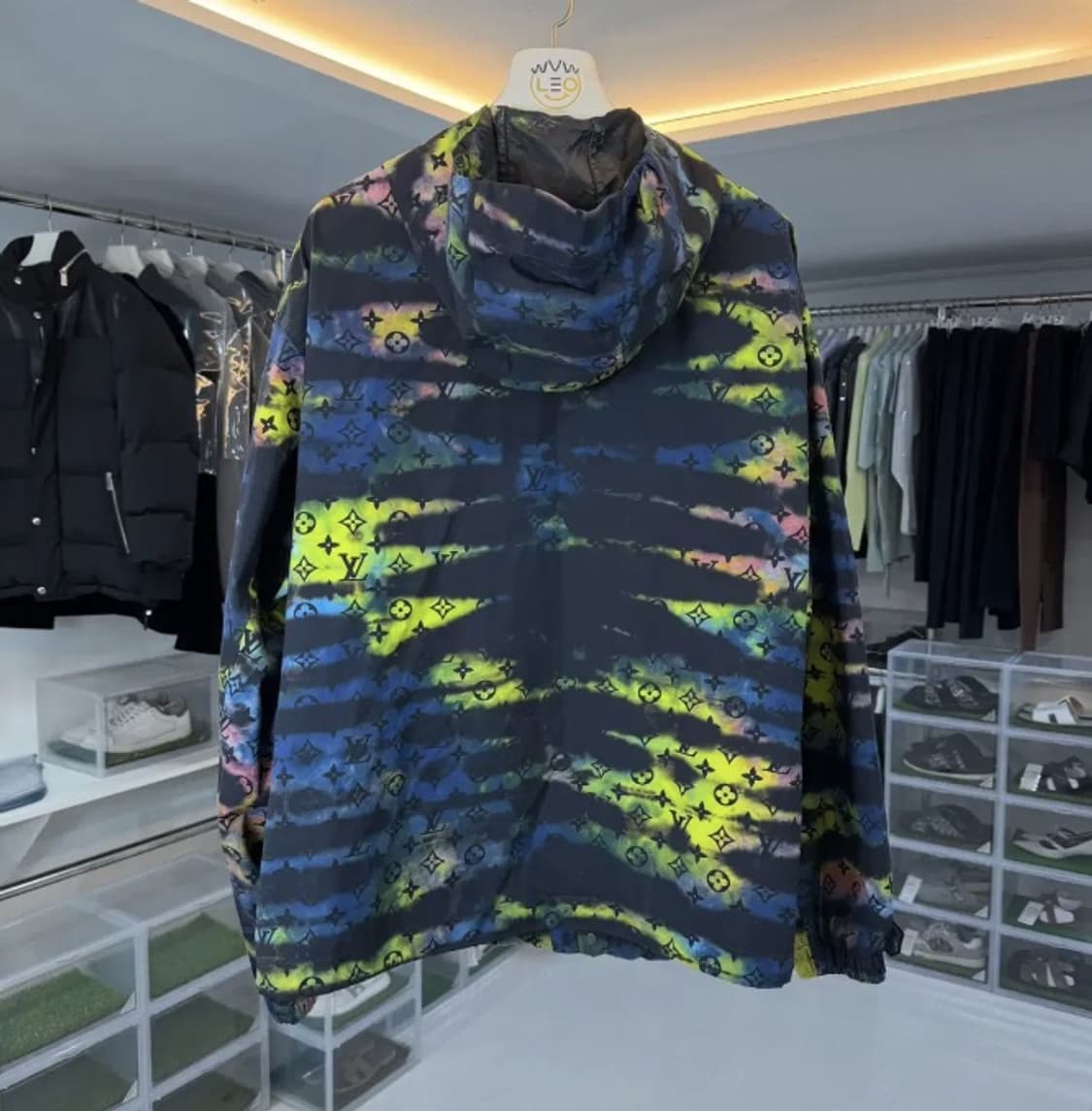 [정품] 루이비통 모노그램 멀티컬러 윈드브레이커 셔츠 자켓 XL 상품이미지3