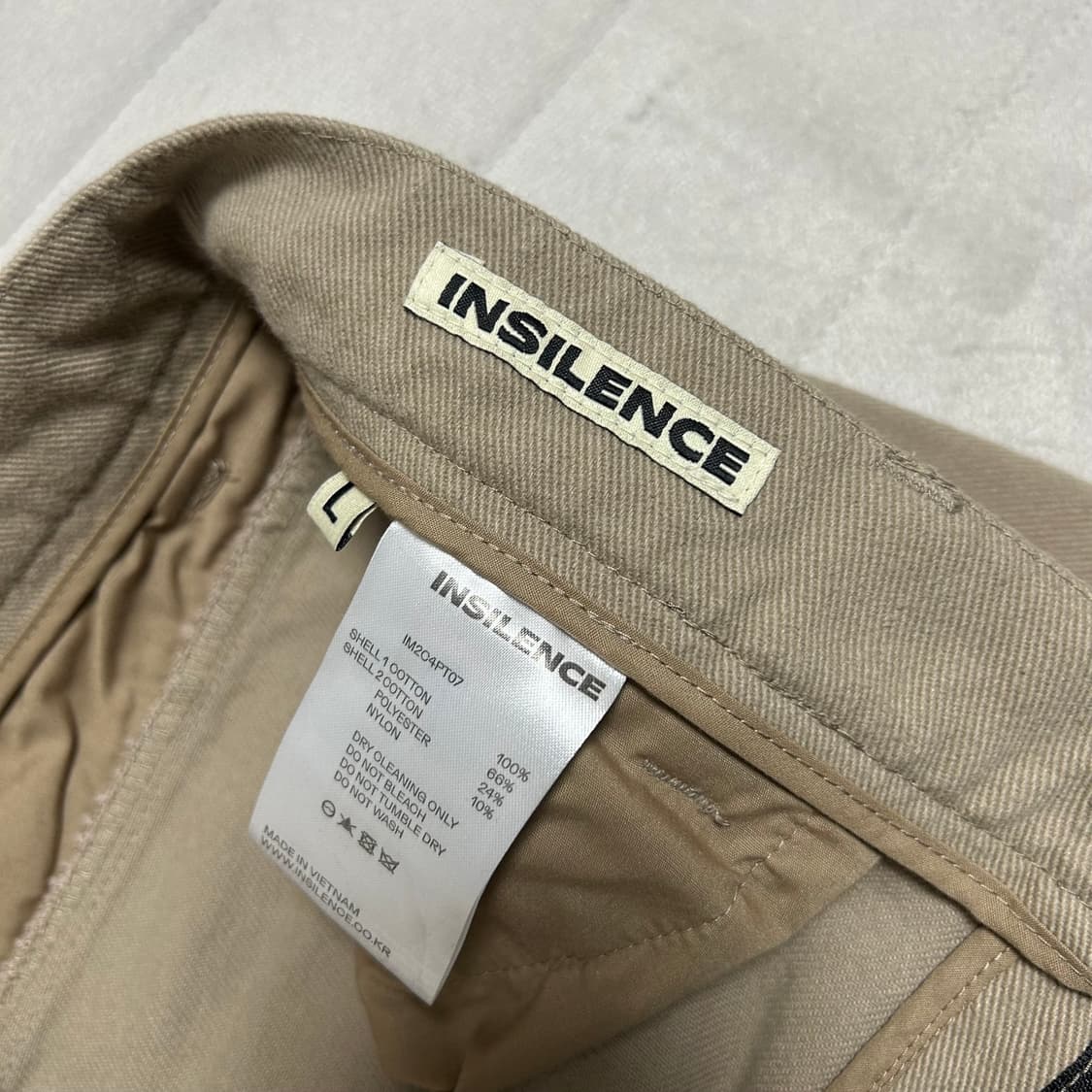 인사일런스 디바이스 콘트라스트 팬츠 베이지 L 상품이미지4