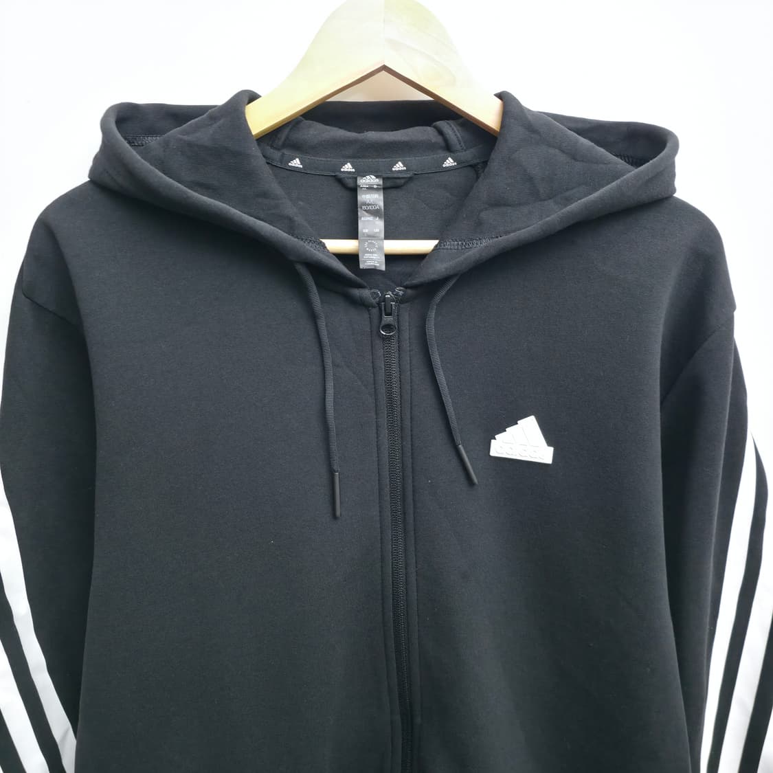 [L] 아디다스 블랙 후드집업 상품이미지2