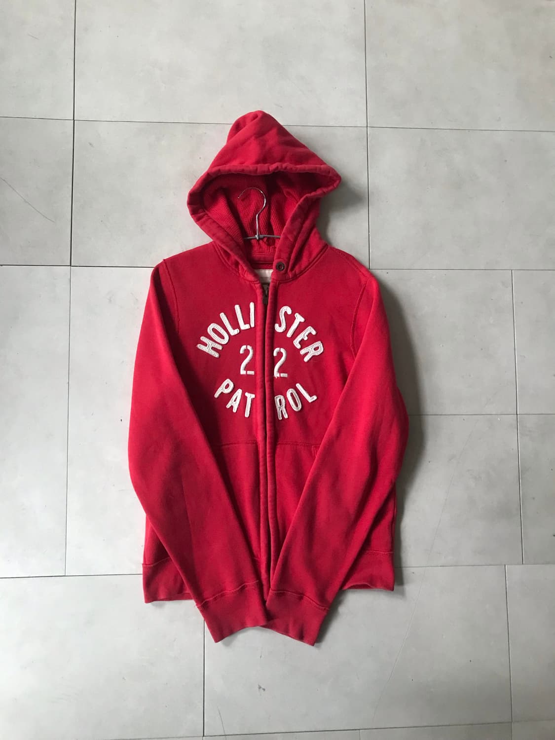 홀리스터 레드 오버핏 후드집업 상품이미지6