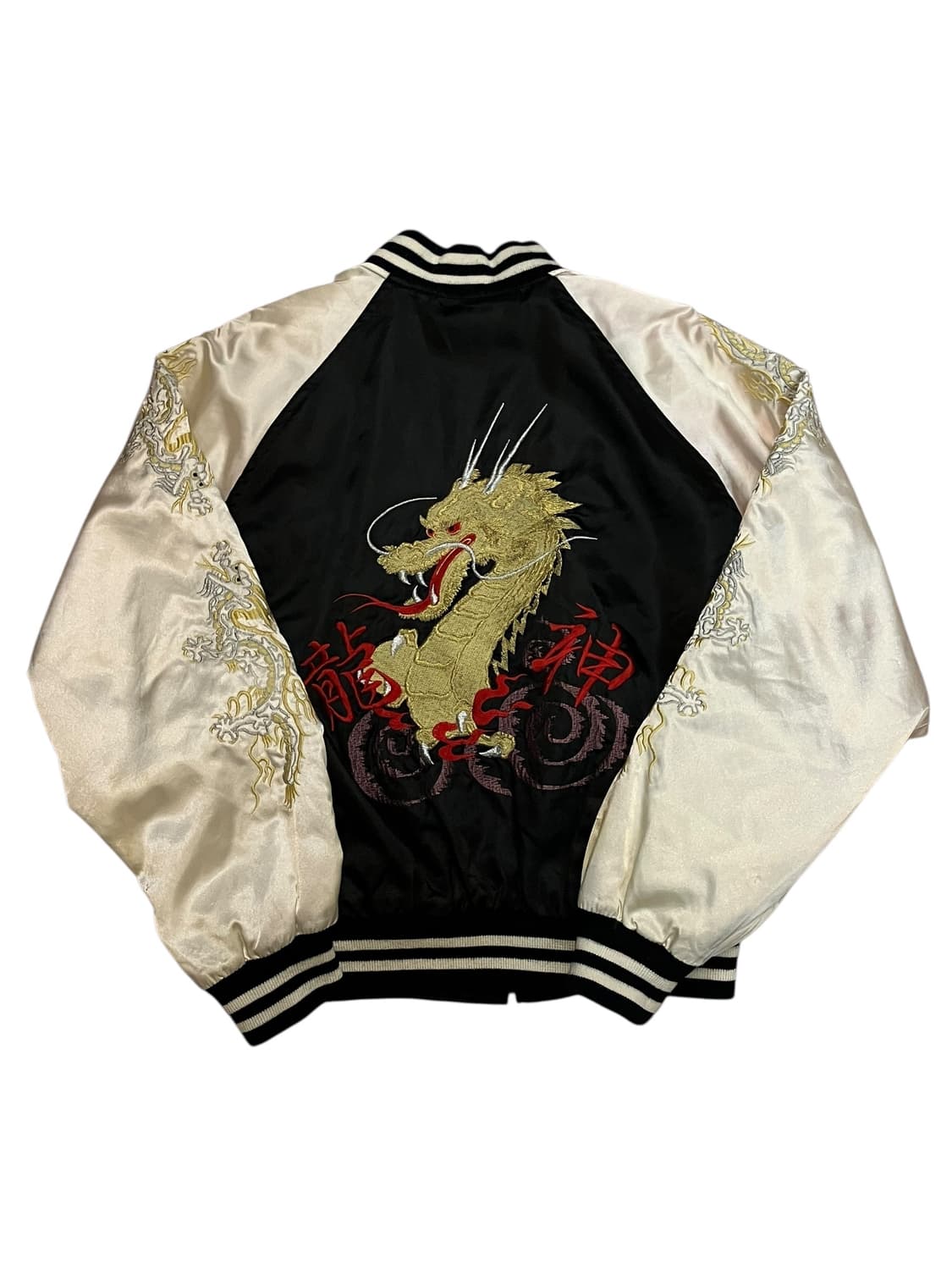 재팬스타일 올드스쿨 오리지널 자수 스카잔 블랙 M 상품이미지3