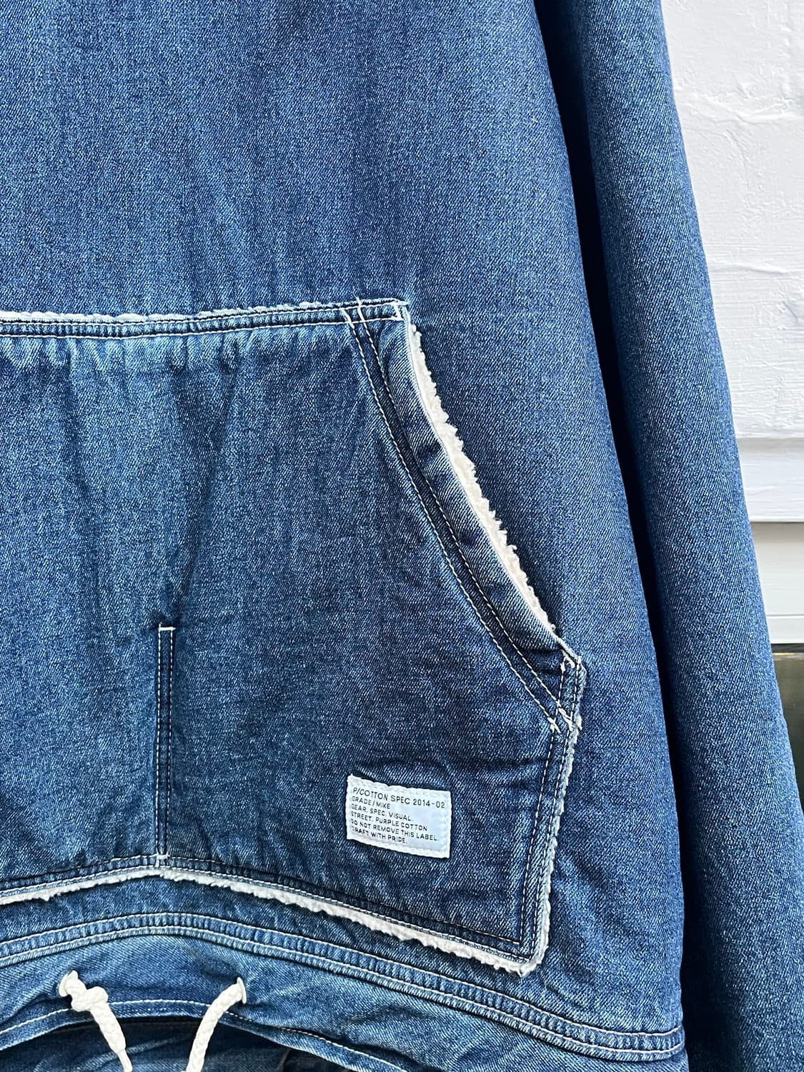 Purple Cotton 퍼플코튼 오버핏 데님 플리스 아노락 상품이미지4