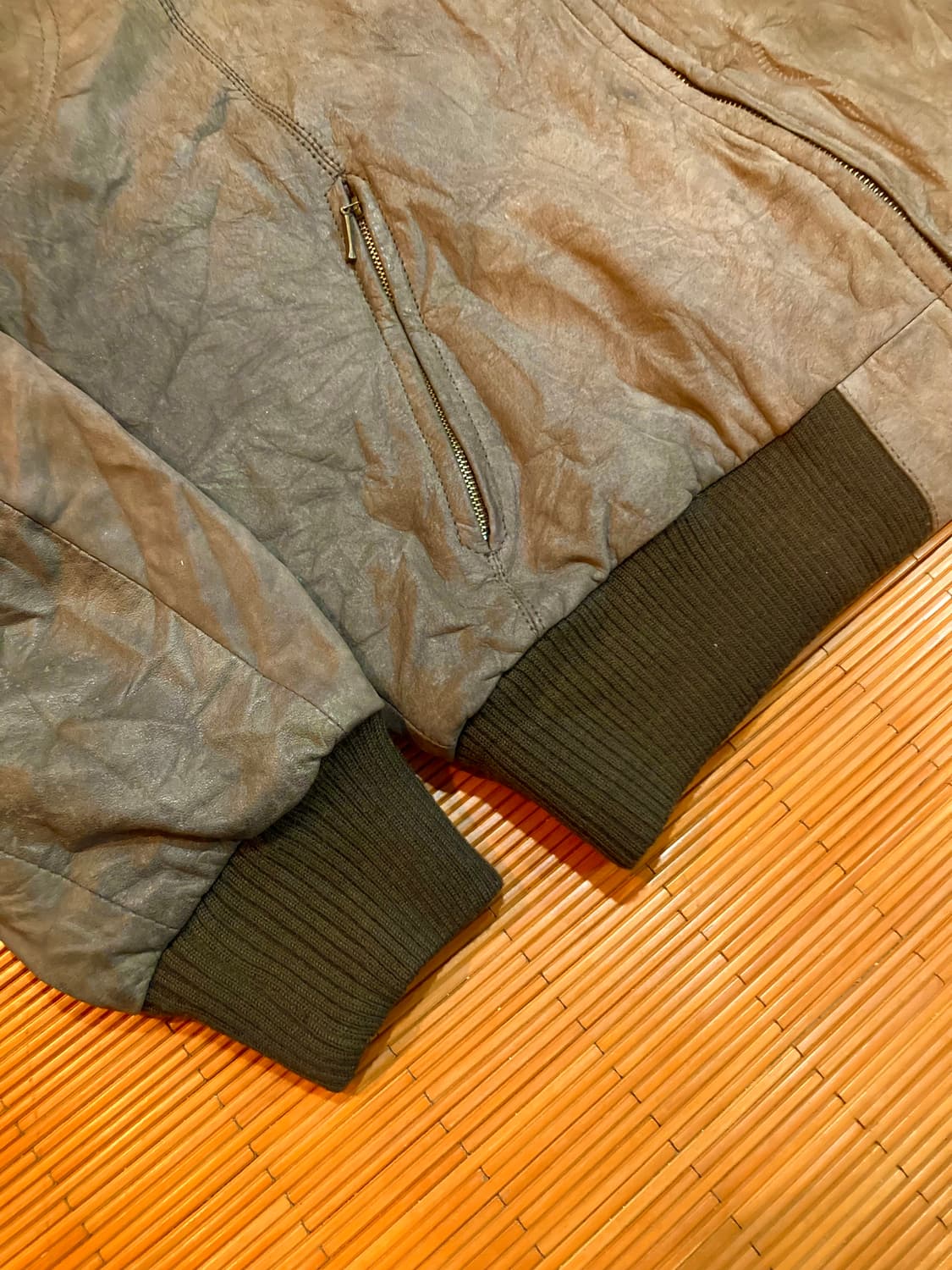 JPN vtg 카우레더 점퍼 상품이미지6