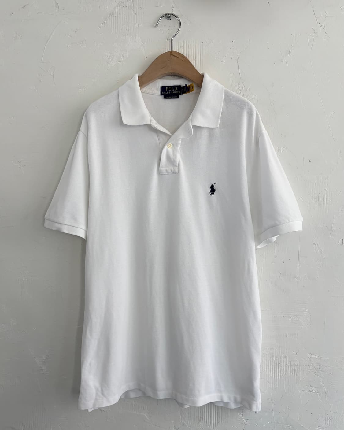 Polo 폴로 랄프로렌 QR신형 화이트컬러 아이코닉 PK 카라티셔츠 상품이미지5