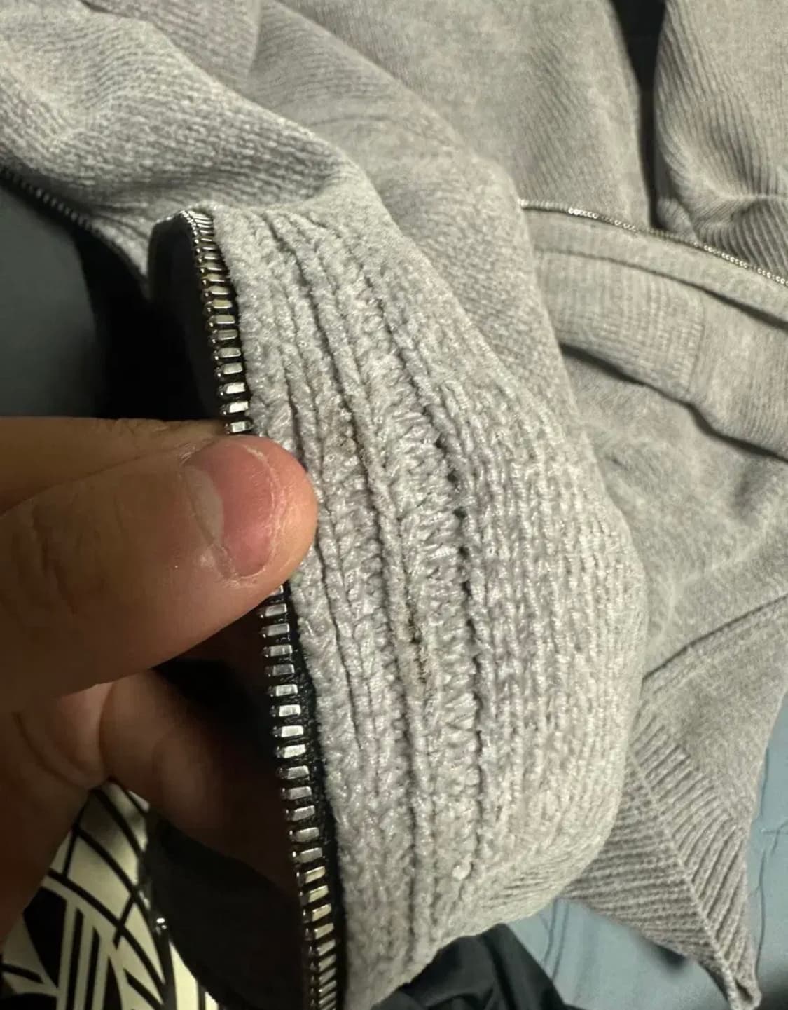 2사이즈) 언더마이카 벨벳 니트 후드집업 상품이미지8