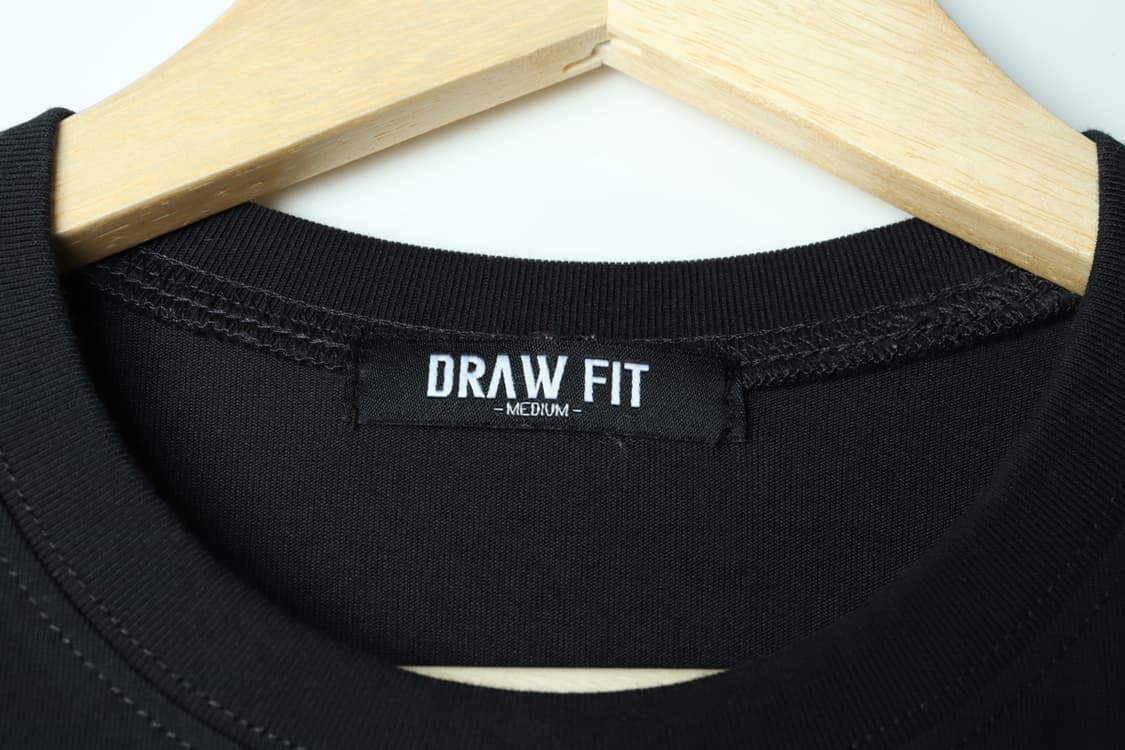 (M-XL) 드로우핏 긴팔티셔츠 긴팔 무지 블랙 쭉티-H31305 상품이미지6