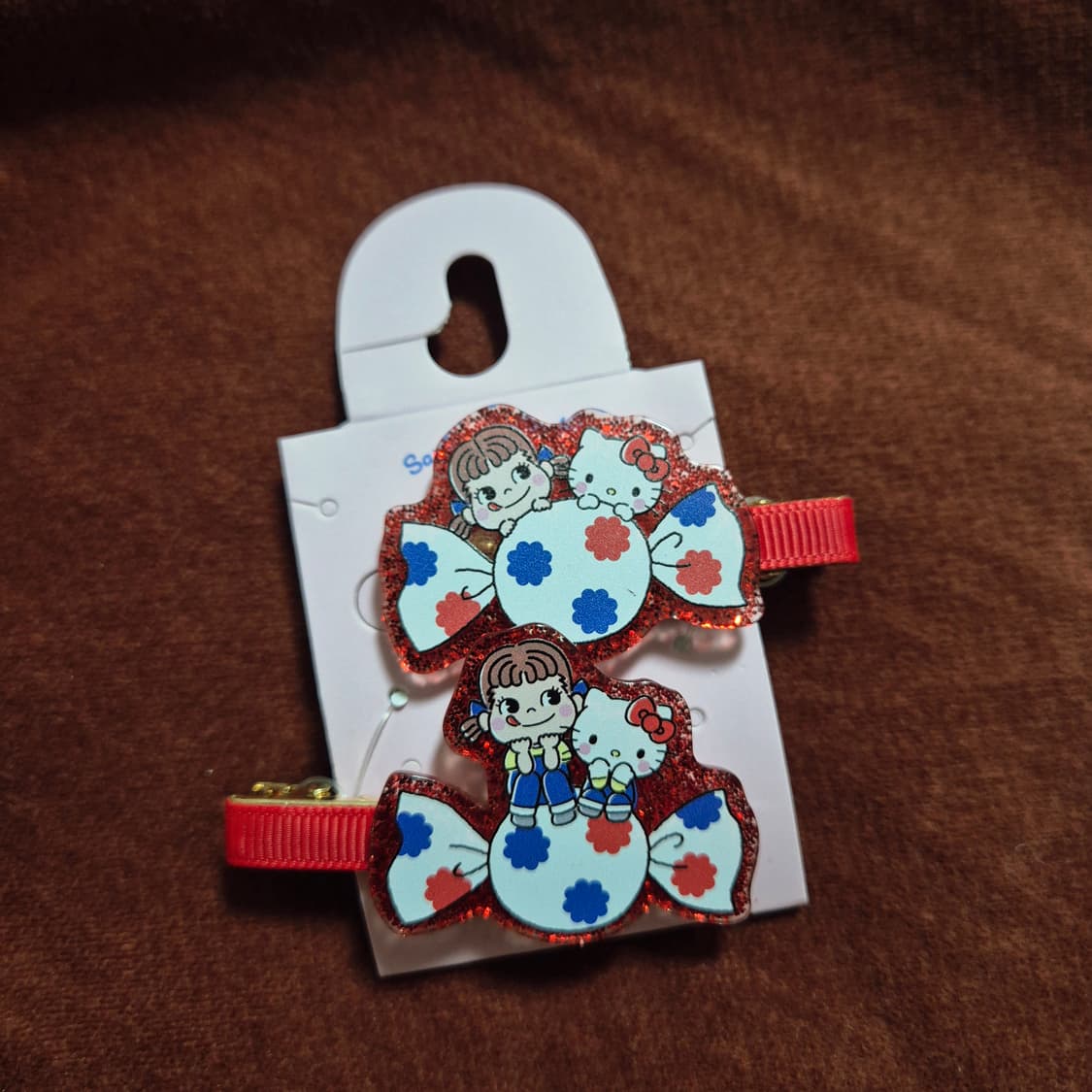 Hello kitty peko 헬로키티 페코 콜라보 헤어핀 새상품 상품이미지1