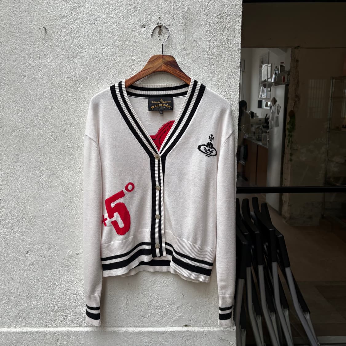 비비안웨스트우드 실크 블랜드 멀티 패치 가디건 상품이미지4