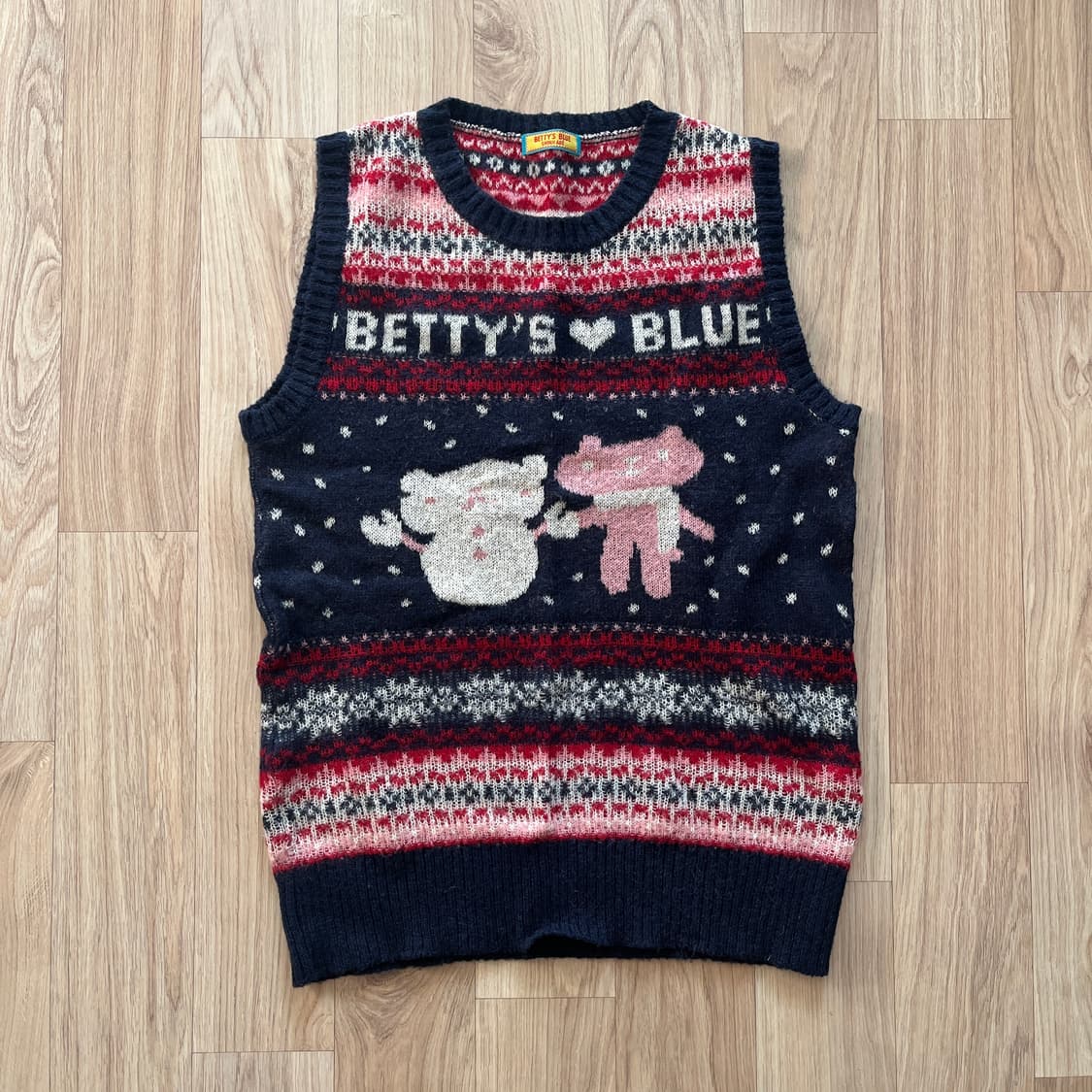 베티스블루 BETTY'S BLUE 니트 베스트 y2k 헤이세이 레트로 상품이미지1
