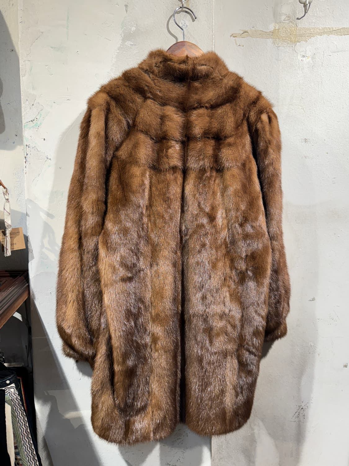 GRACE faux fur lined brown coat 상품이미지3