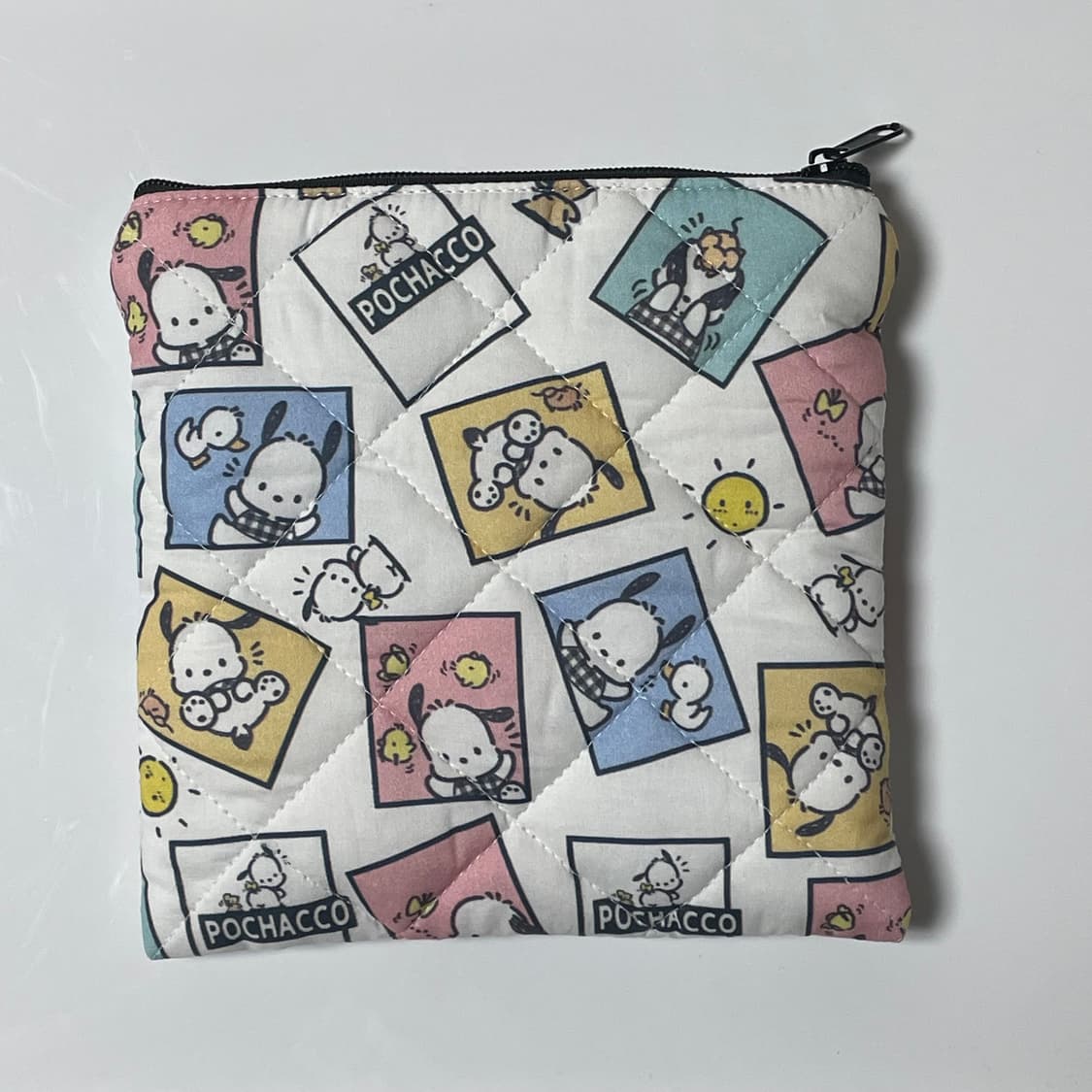 [ 핸드메이드 ] 포치코 사각 자체제작 원단 정사삭 파우치 상품이미지2