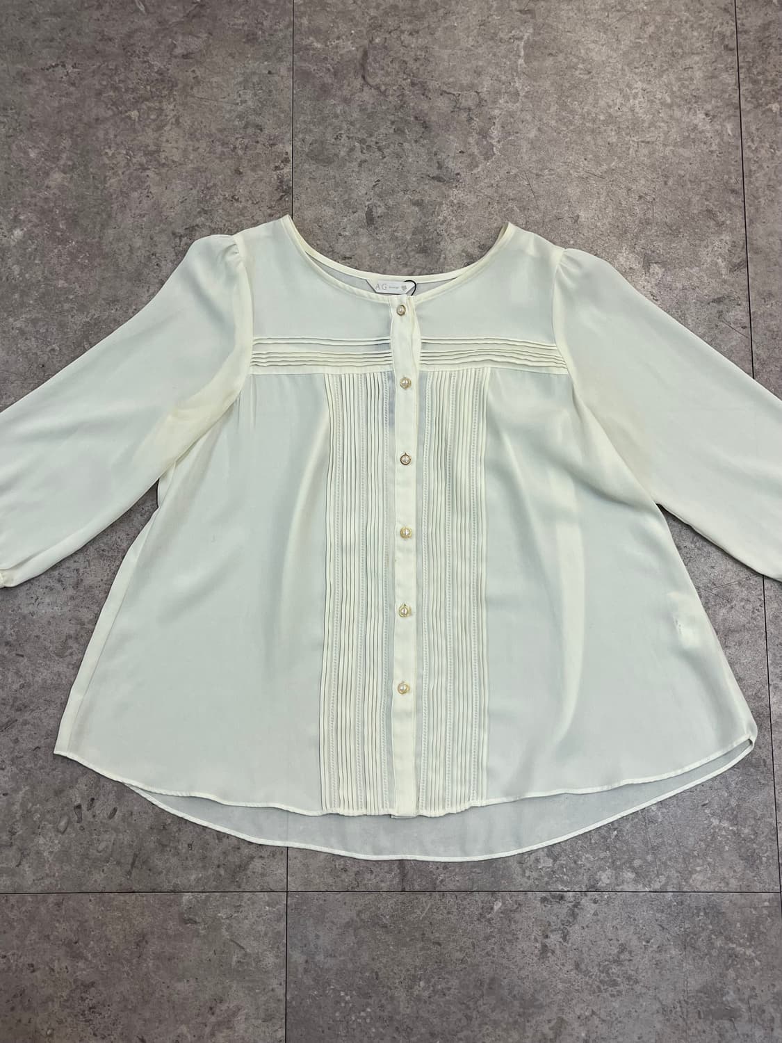 빈티지 버튼 블라우스 아이보리 #csz3721 상품이미지5