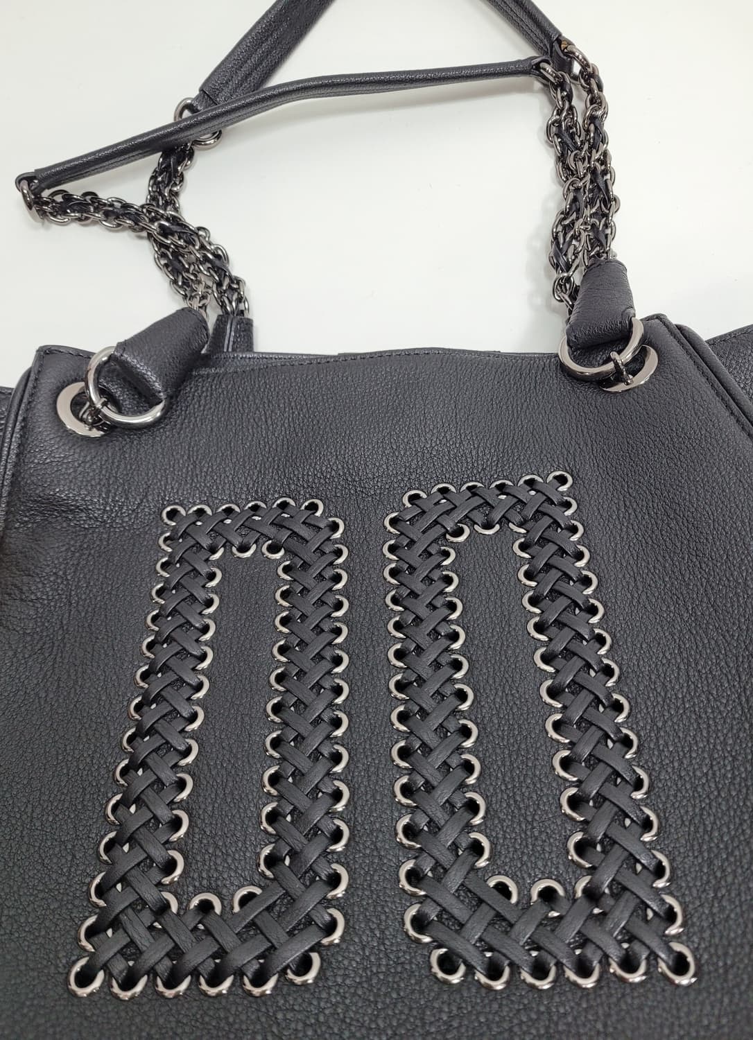 DAKS 닥스 DD로고 가죽 체인 숄더백 토트백 / 블랙
 상품이미지5