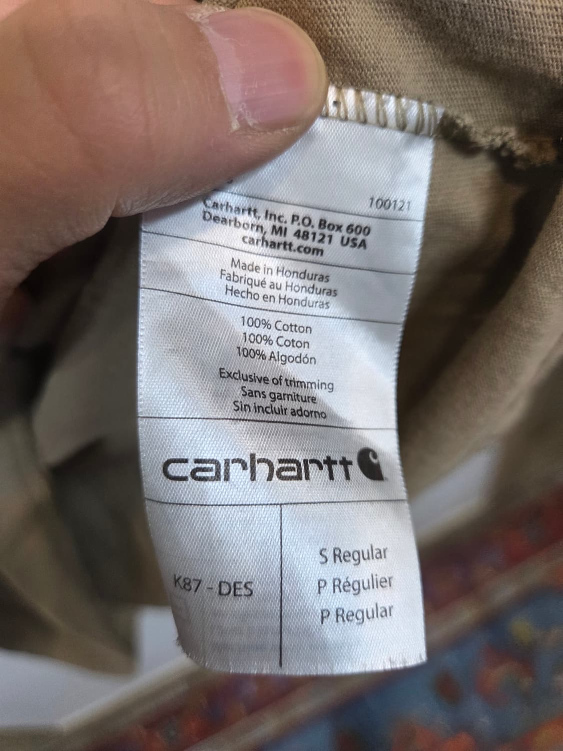 칼하트 포켓 반팔 된장 s 레귤러  상품이미지4