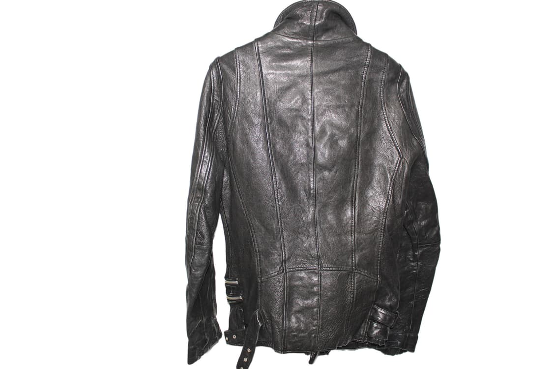 2000s JAPAN 램스킨 레더 바이커 자켓 상품이미지5