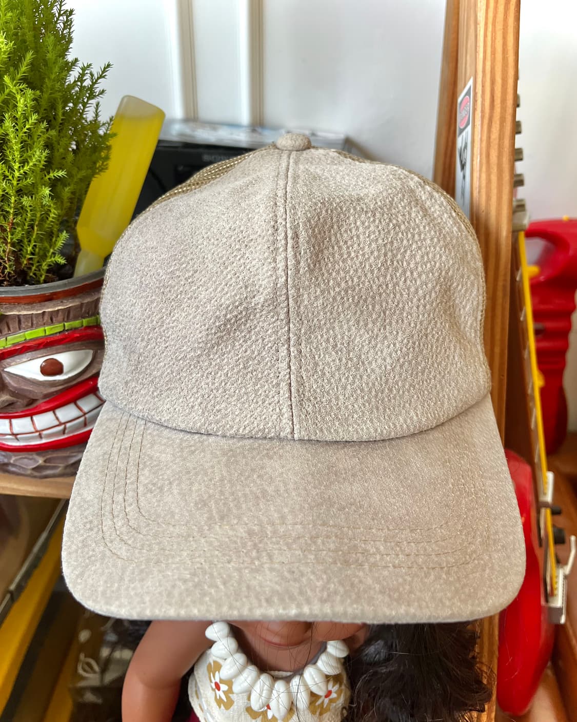Vintage Real Leather Mesh Trucker Cap 상품이미지2