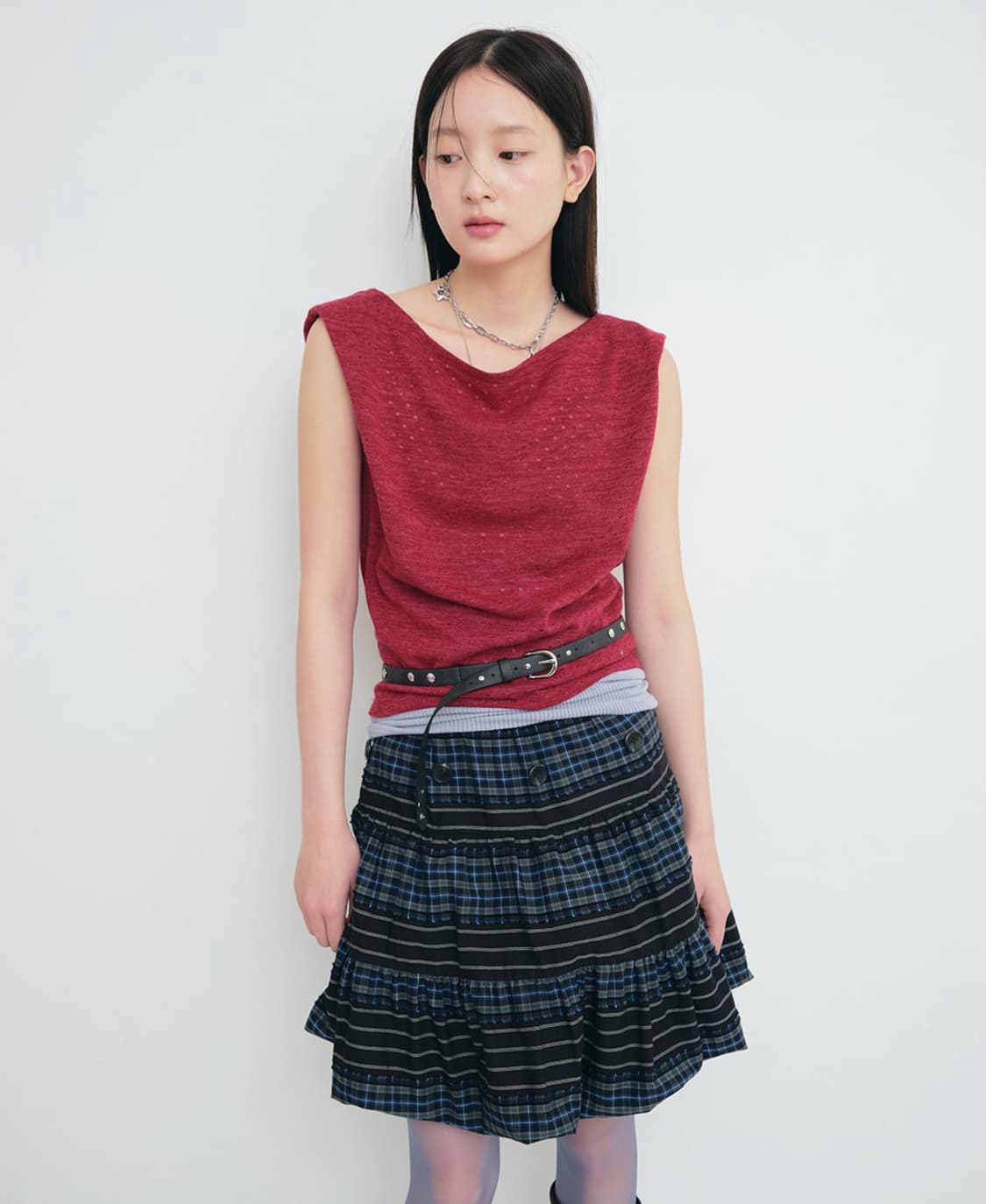 무음 블랭크 도트 니트 탑 (muwm Blank Dot Knit top) 상품이미지3