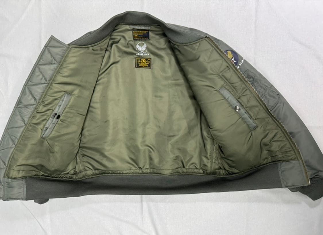 아웃스탠딩 10주년 ma-1(항공점퍼) / 세이지 그린 / L사이즈 상품이미지3