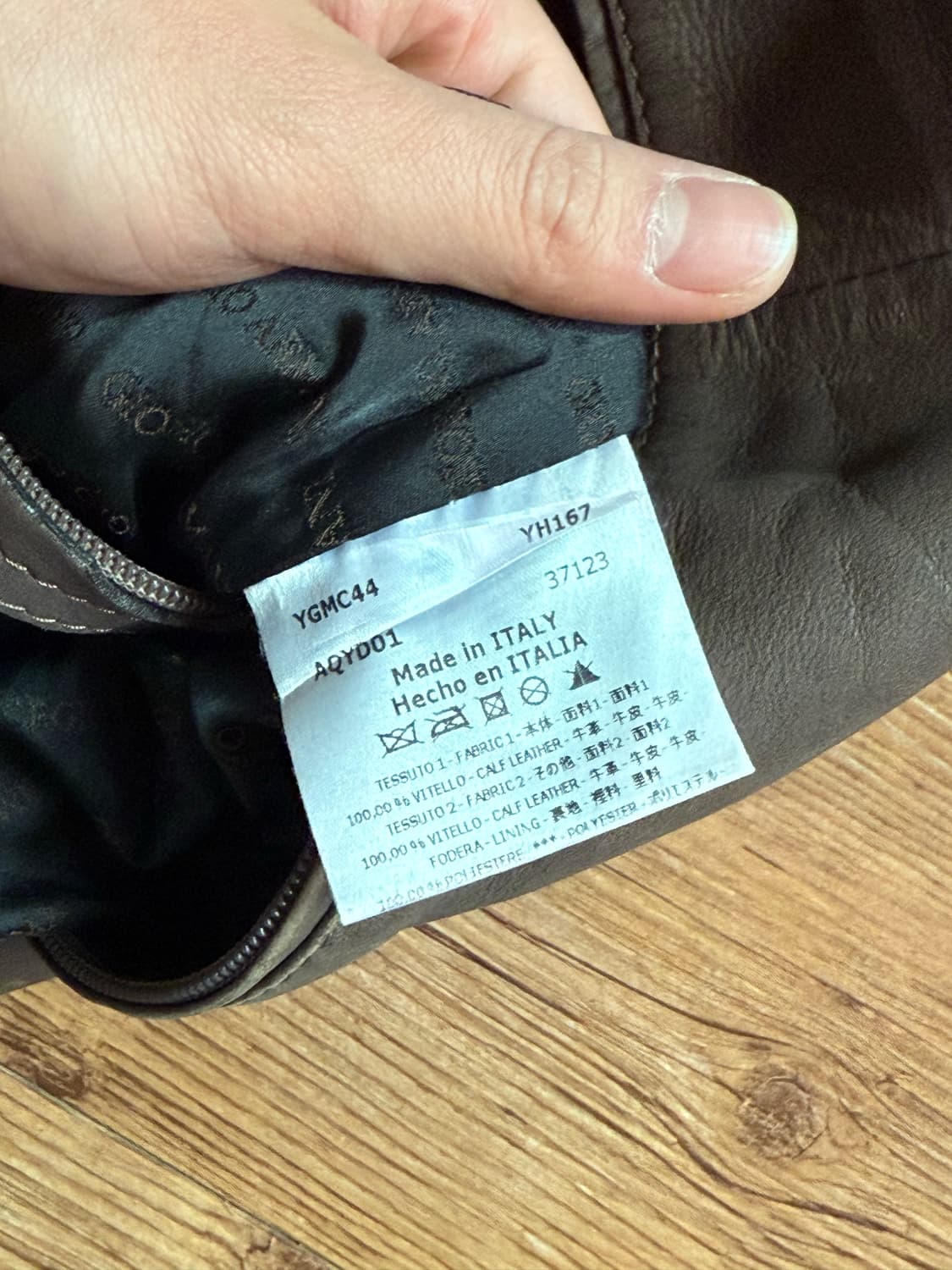 italy 조르지오 아르마니 가죽 토트백 브라운 상품이미지5