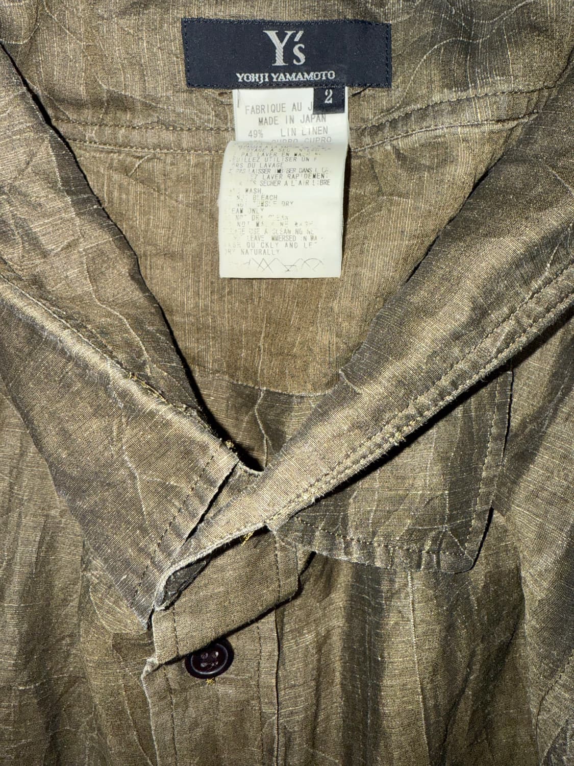 Yohji Yamamoto crinkle shirt 상품이미지3