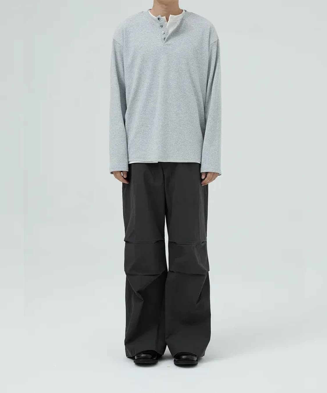 오엑스 스튜디오 모먼트 헨리넥 롱슬리브 그레이 48 상품이미지7