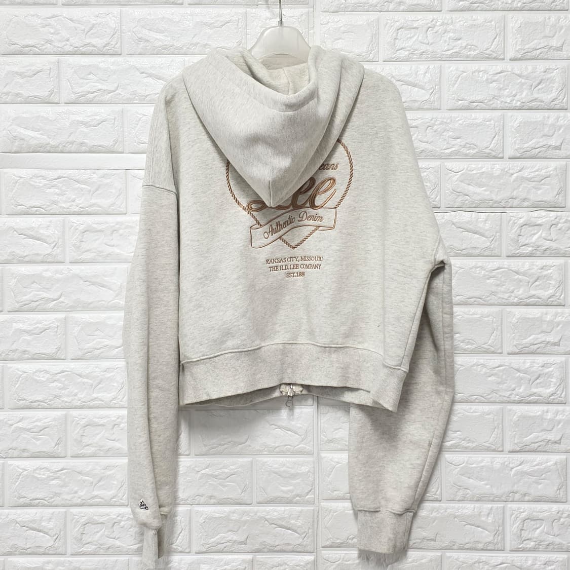 택포) 22s Lee 크롭 후드 집업 M 상품이미지4