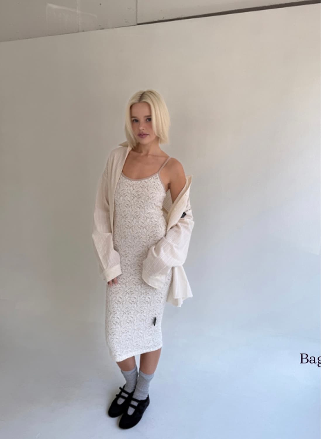 더미스테리어스호텔 레이스 슬립 롱 원피스 상품이미지1