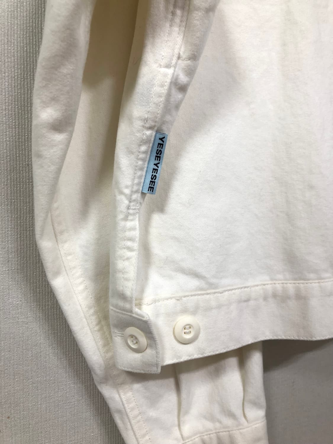 예스아이씨 오버핏 부드러운 메쉬 코튼 트러커 봄버 자켓 _ 아이보리 M 상품이미지8