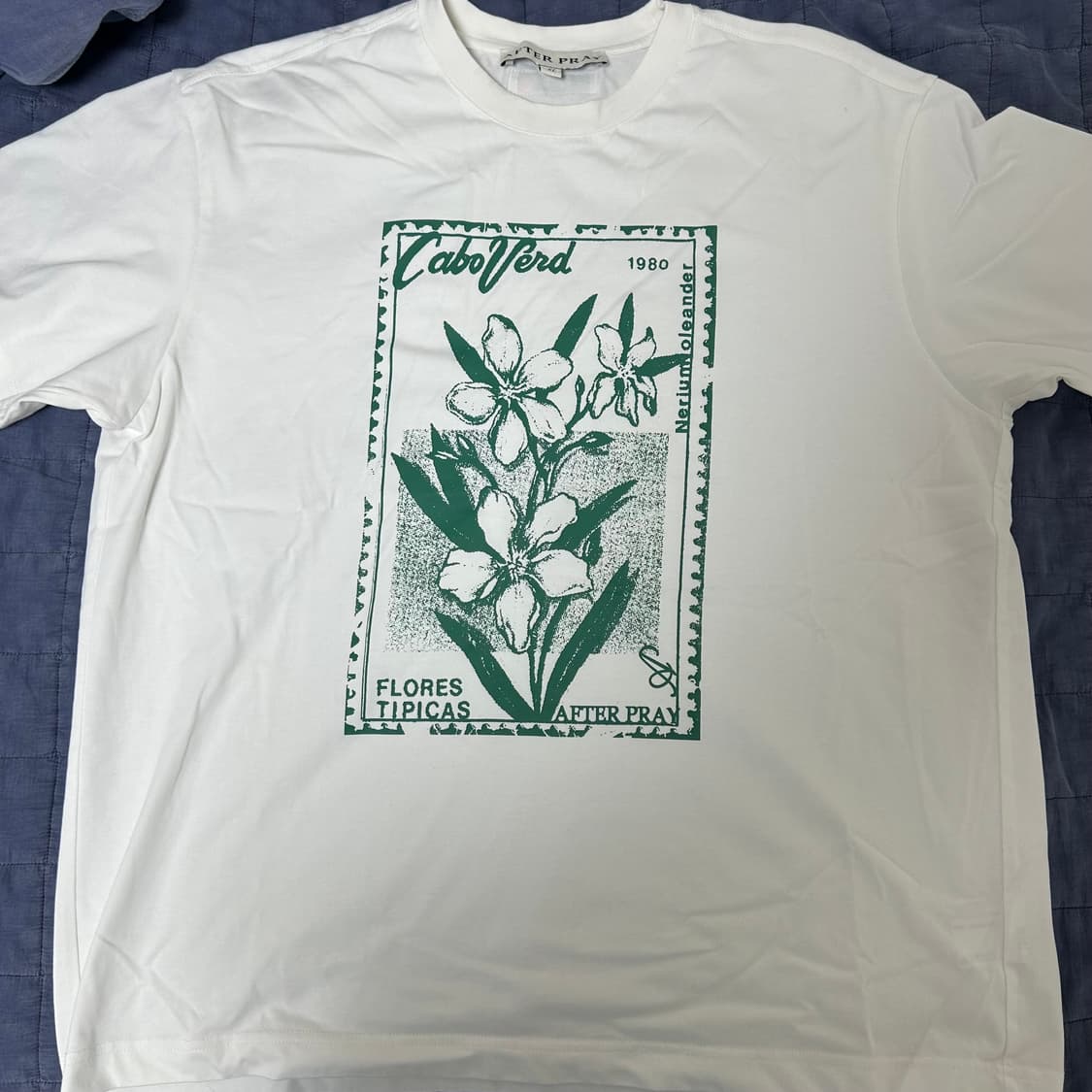 (XL) 애프터프레이 플로라 스탬프 티셔츠 화이트 플라워 상품이미지2