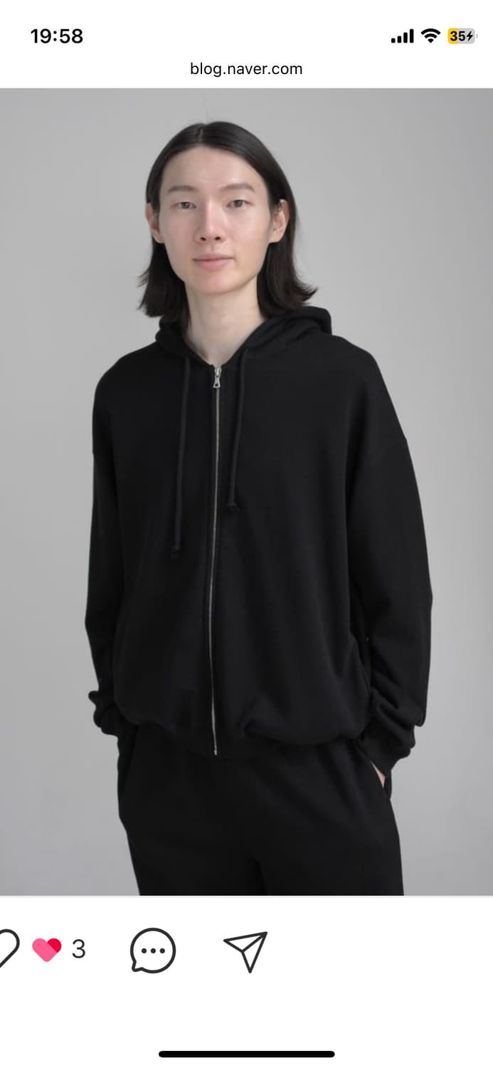 구매 3,4) 오라리 소프트스무스 후드집업 상품이미지1