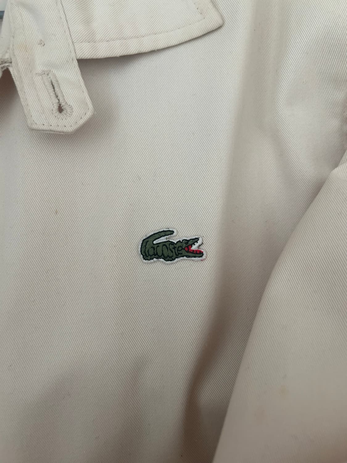 라코스테 스웨이드 아이보리 헤링턴 자켓 (희귀 매물) 상품이미지3