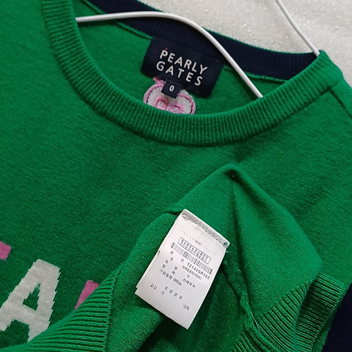 파리게이츠 골프 울 라운드 니트 여성 편한 XS 순모 사랑봉봉 상품이미지3