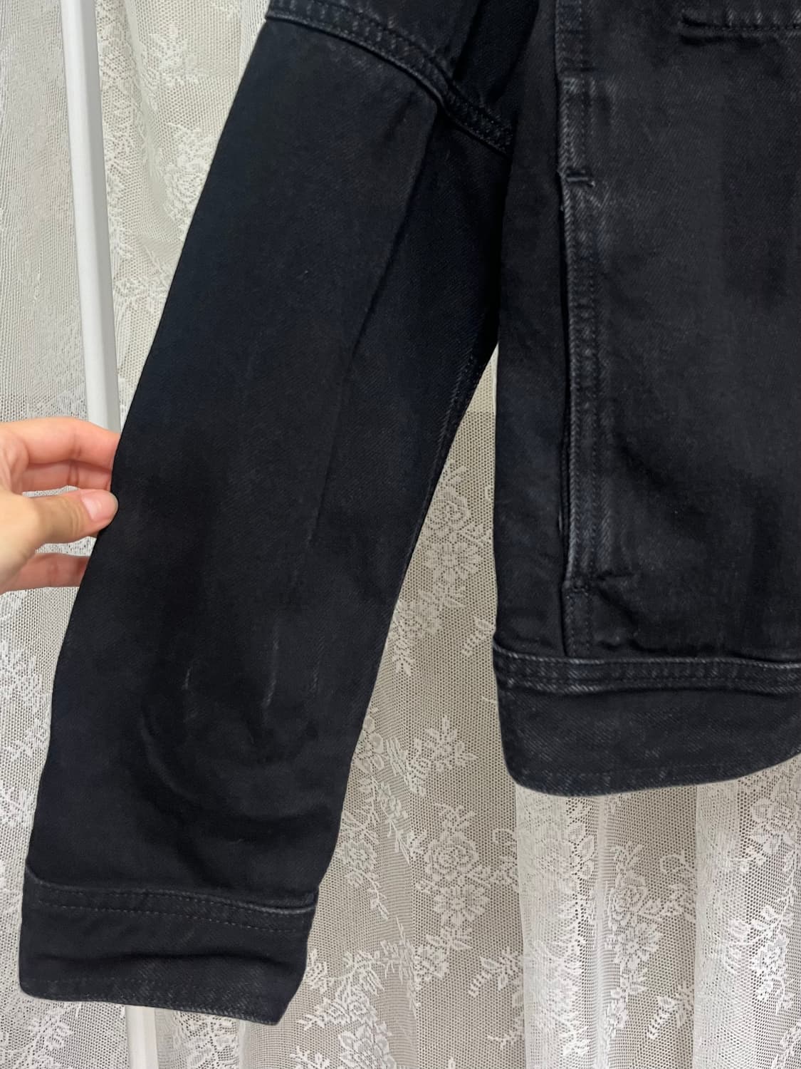 L) 코스 COS 데님 자켓 블랙 상품이미지4