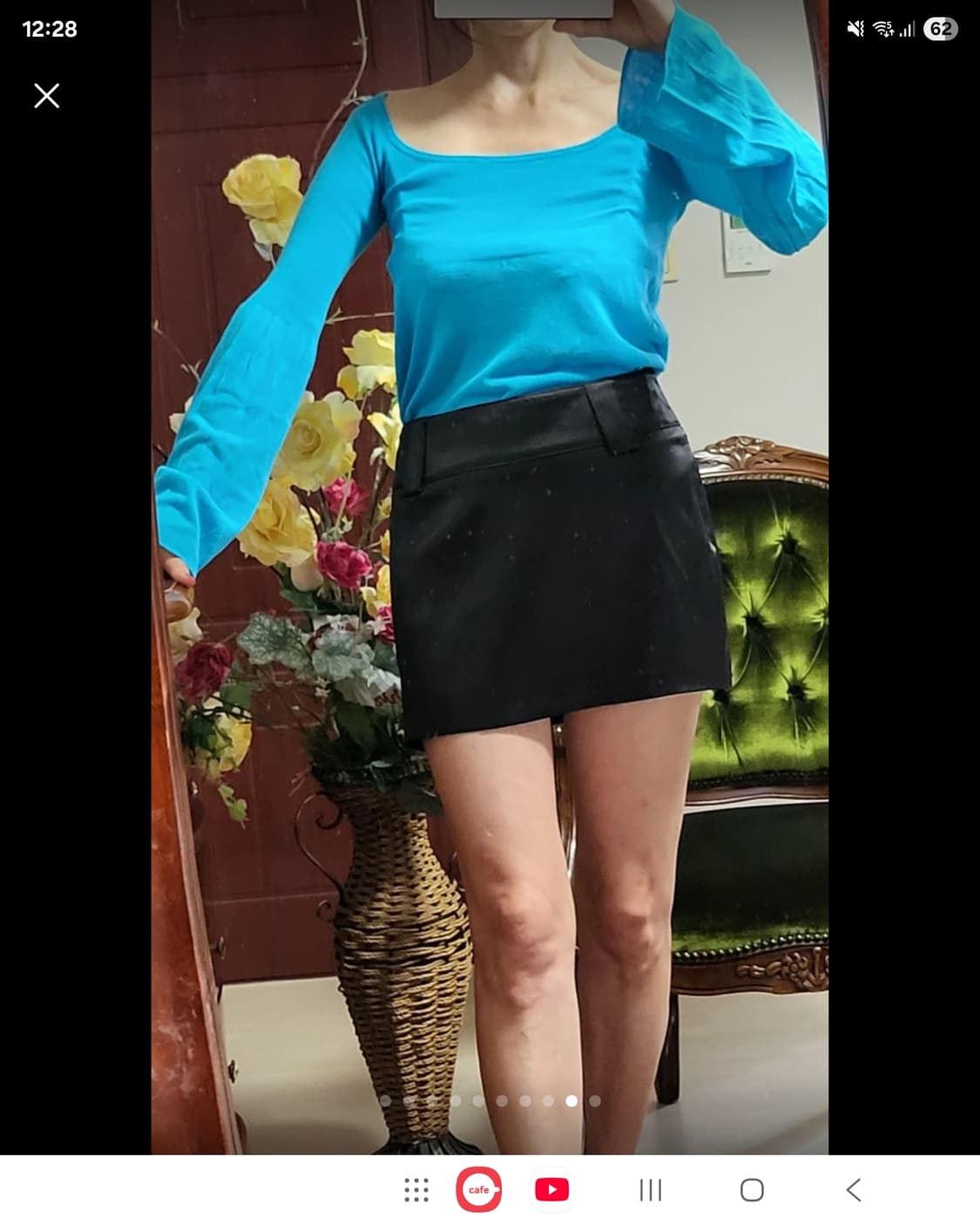 스페인 망고 MNG 블루 오프숄더 니트  상품이미지9