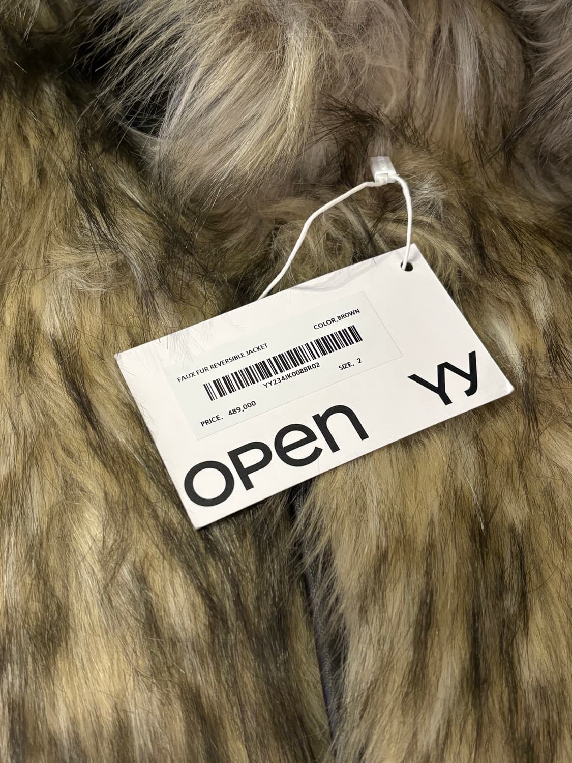 오픈와이와이 폭스 퍼 리버시블 자켓 FAUX FUR REVERSIBLE 상품이미지6