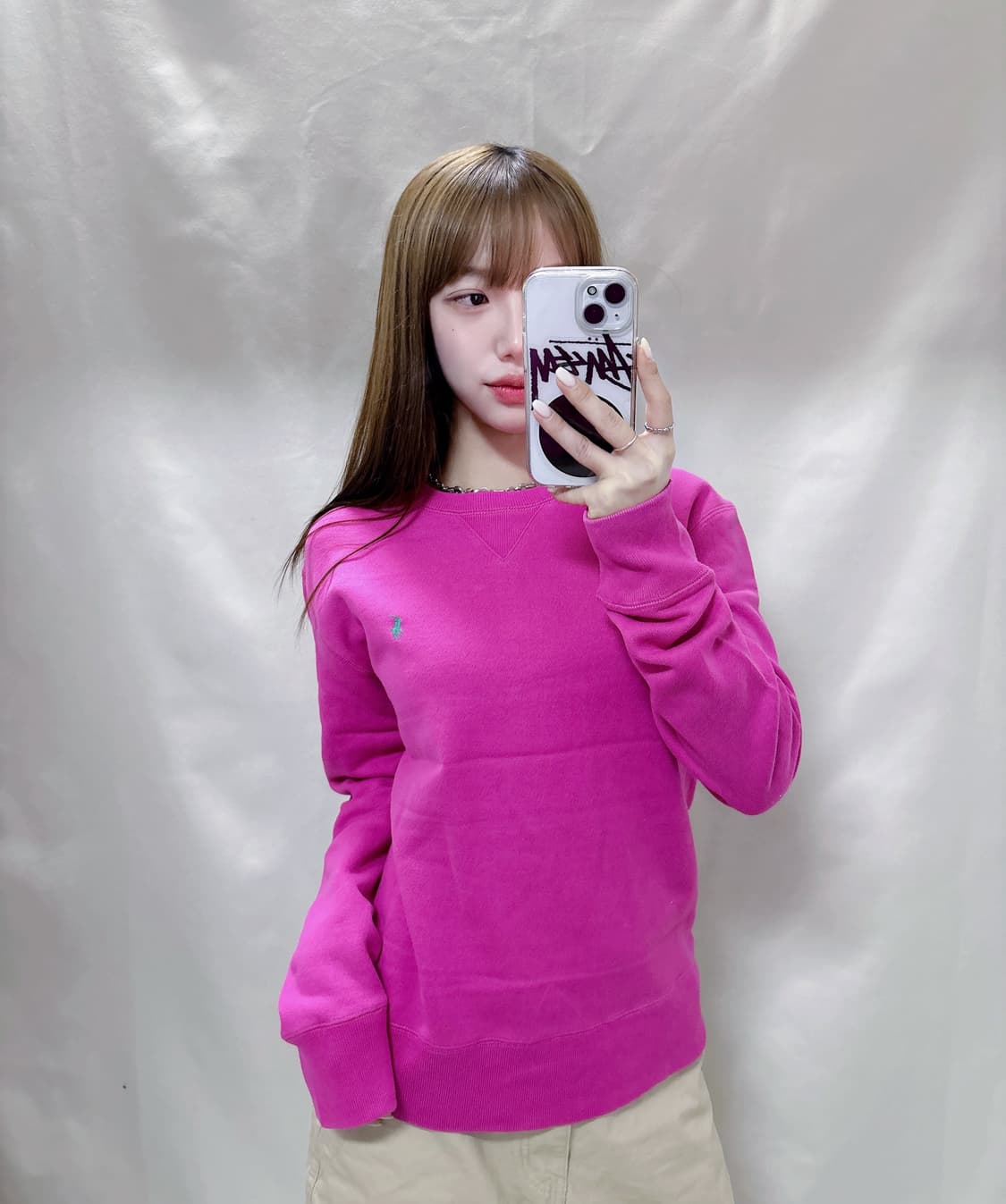 폴로 랄프로렌 딥핑크 포 맨투맨 상품이미지1