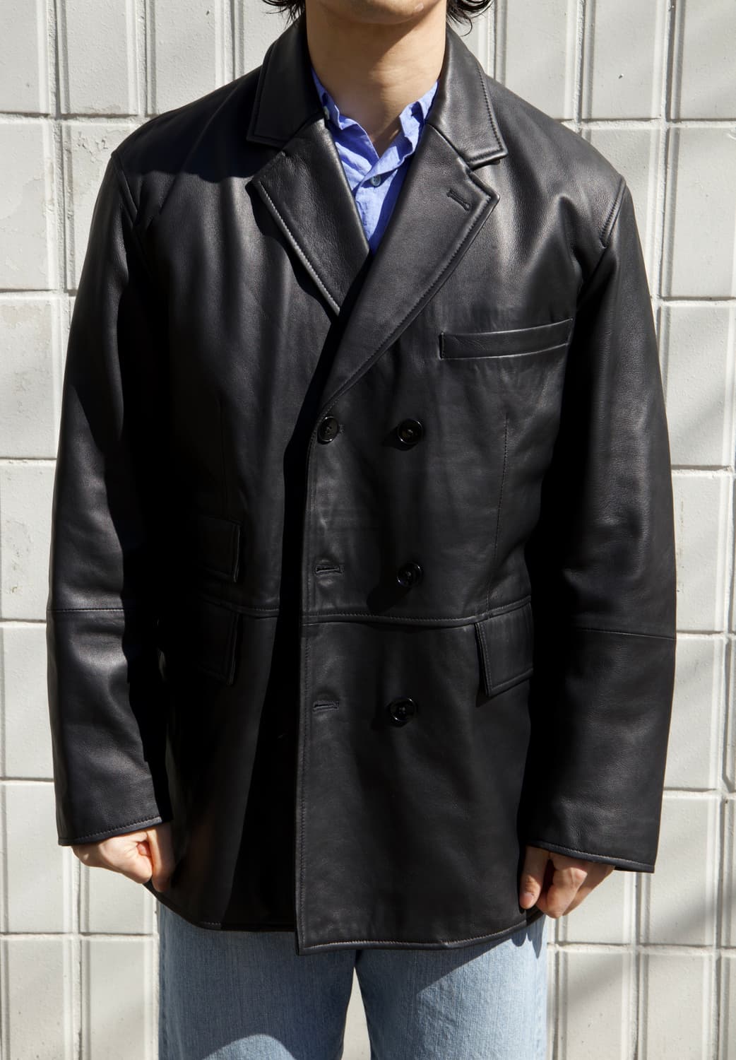 (새상품) CCU 더블 브레스티드 자켓 블랙 상품이미지10