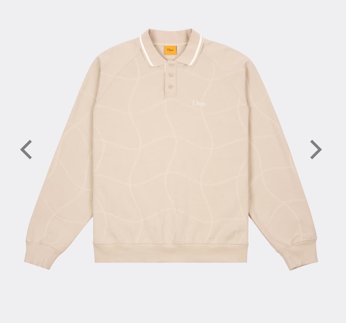 [XL] Dime 다임 웨이브 럭비 스웨터 크림 상품이미지1