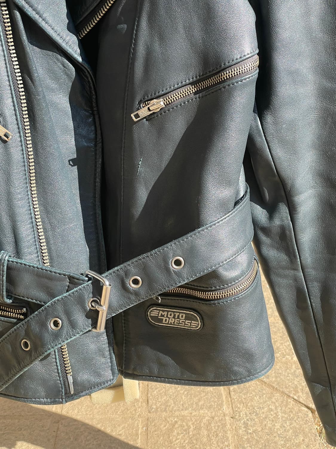 Vintage Biker Leather Jacket 상품이미지2