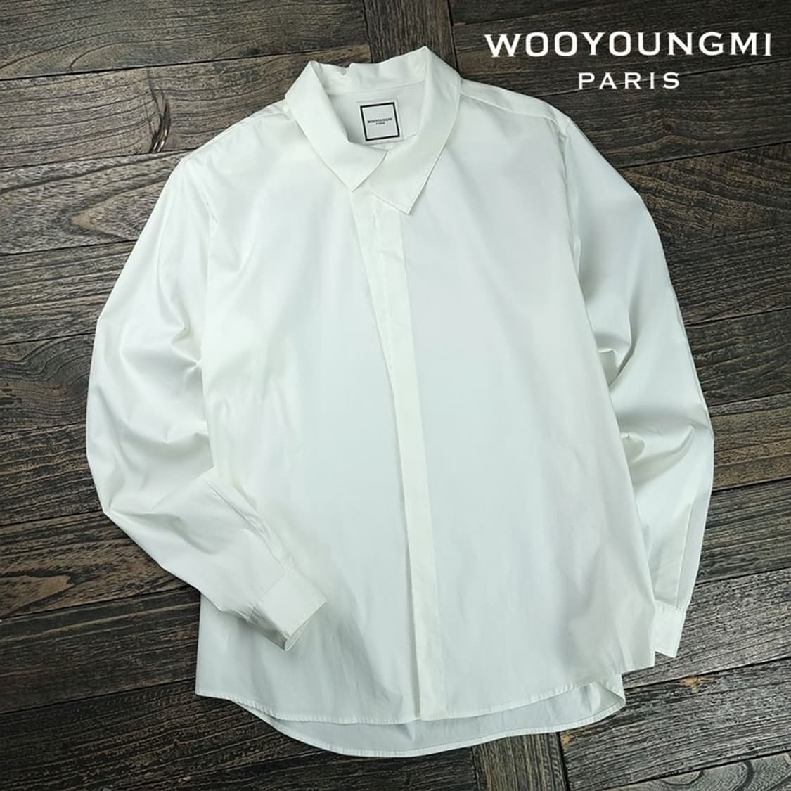 [우영미] 16 F/W 언발란스 카라 화이트 셔츠 P01512 상품이미지1