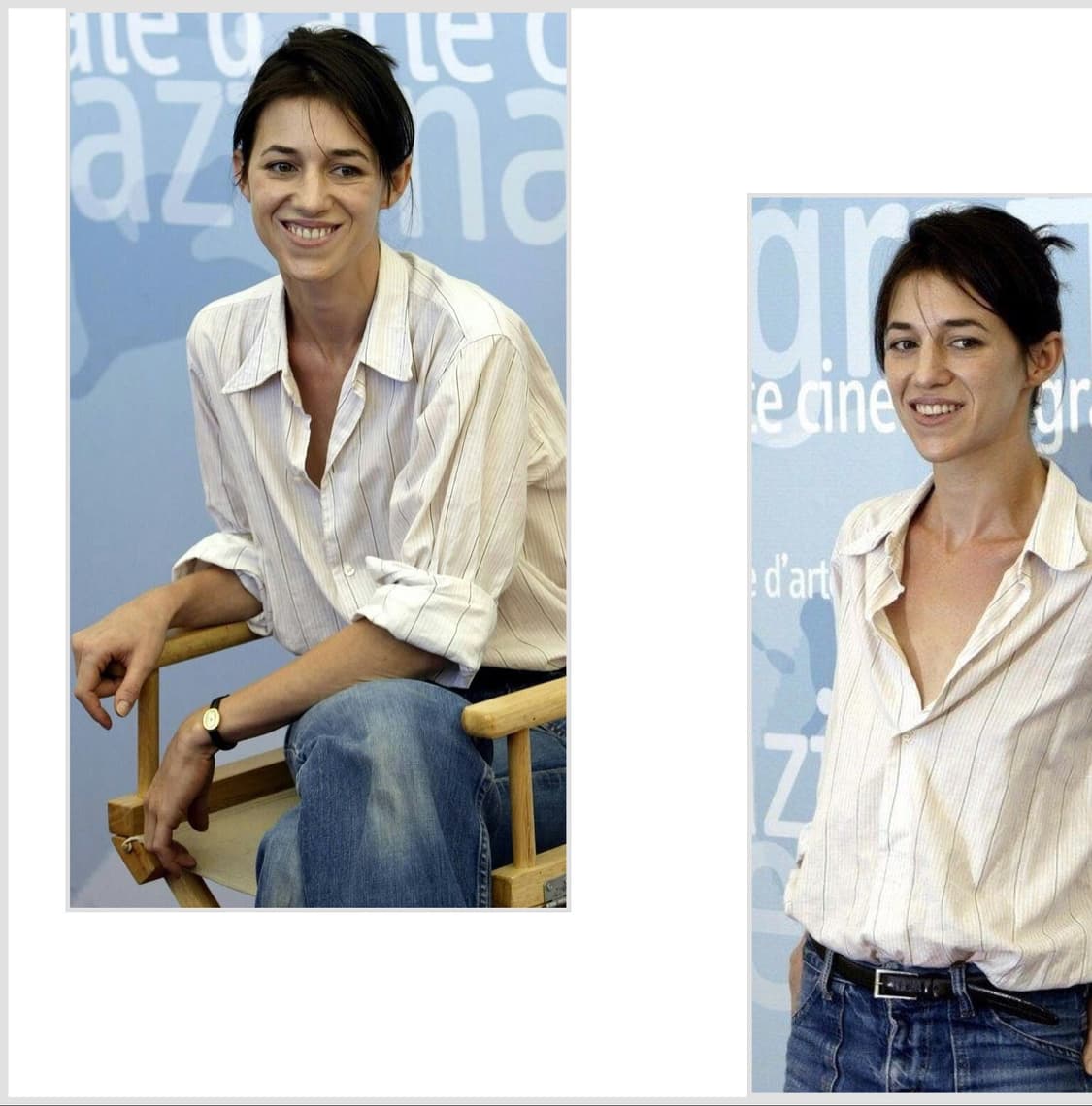 Gianni Versace white stripe shirt 48 상품이미지4