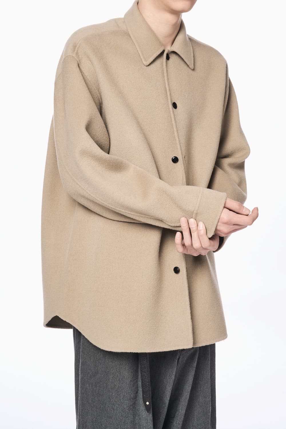 (2) 이얼즈어고 포이카 셔츠 자켓 베이지 상품이미지4