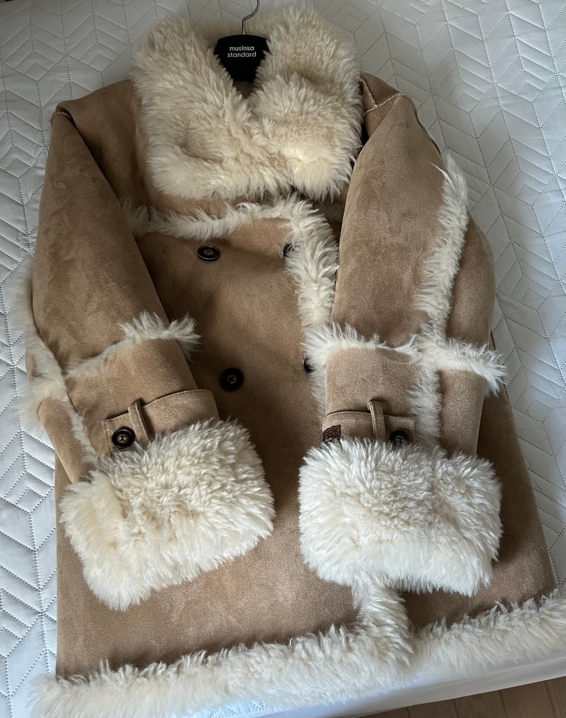 Soote Season 수트시즌 스웨이드 퍼코트 무스탕 자켓 브라운 상품이미지5