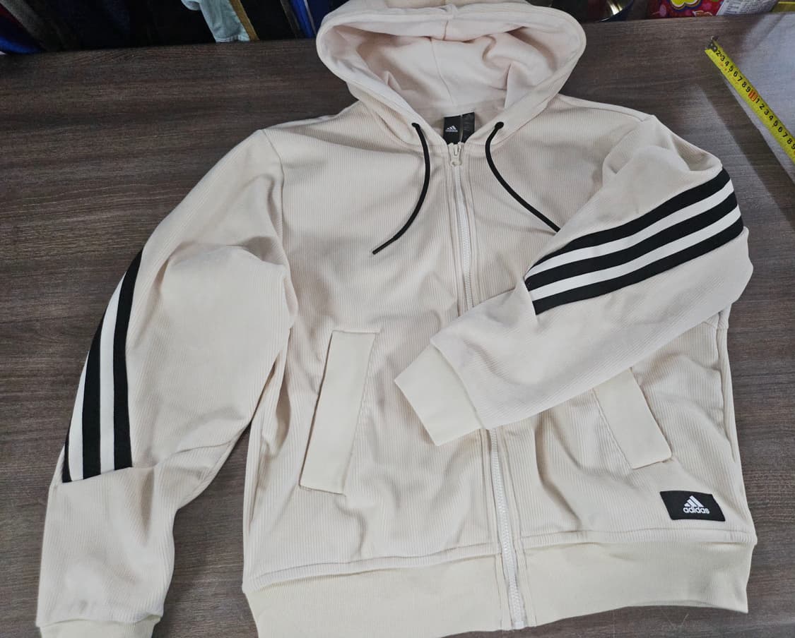 아디다스 코듀로이 아이보리 후드집업 XL 남여공용 상품이미지1