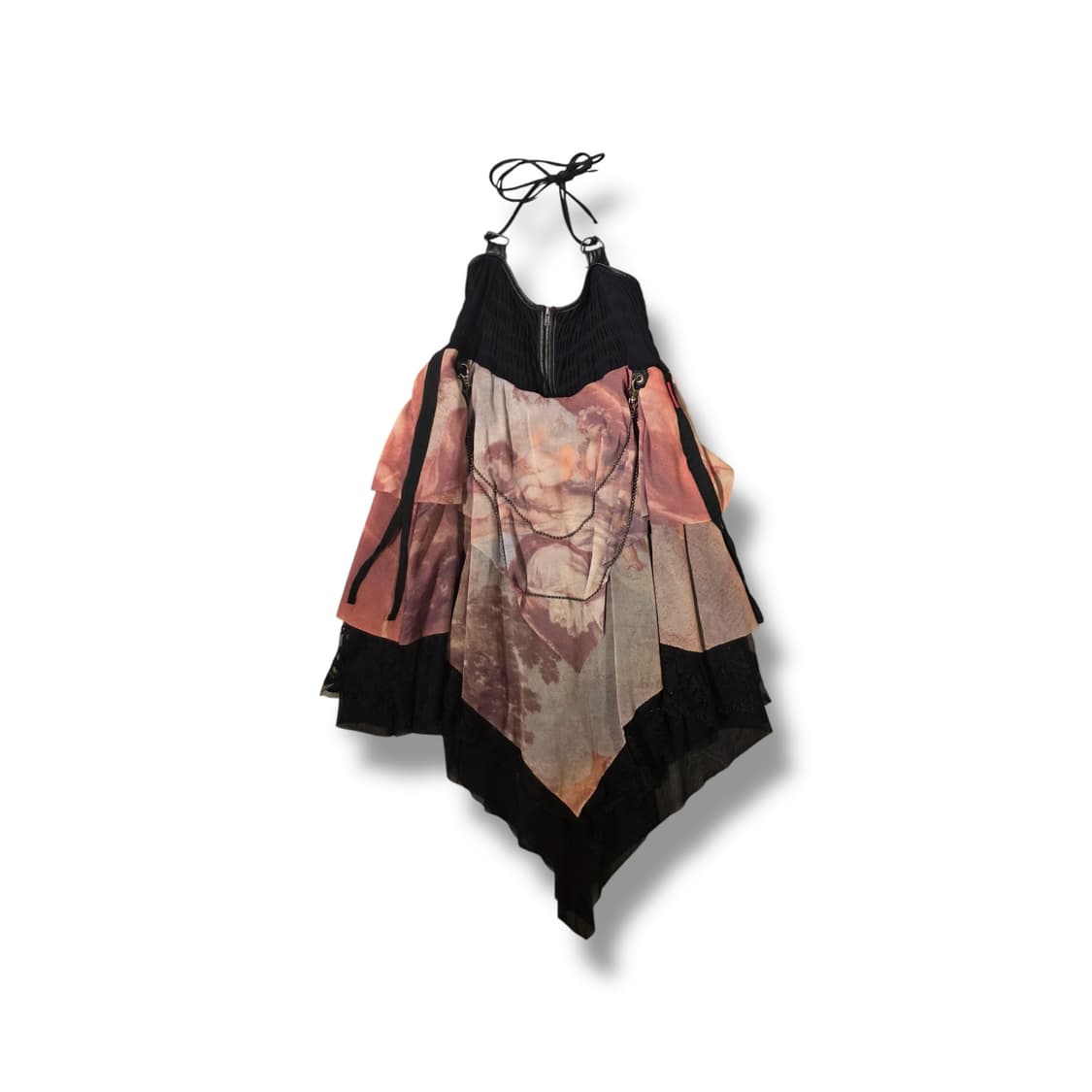 오즈온 르네상스 체인 레이스 레이어드 홀터넥 탑 상품이미지2