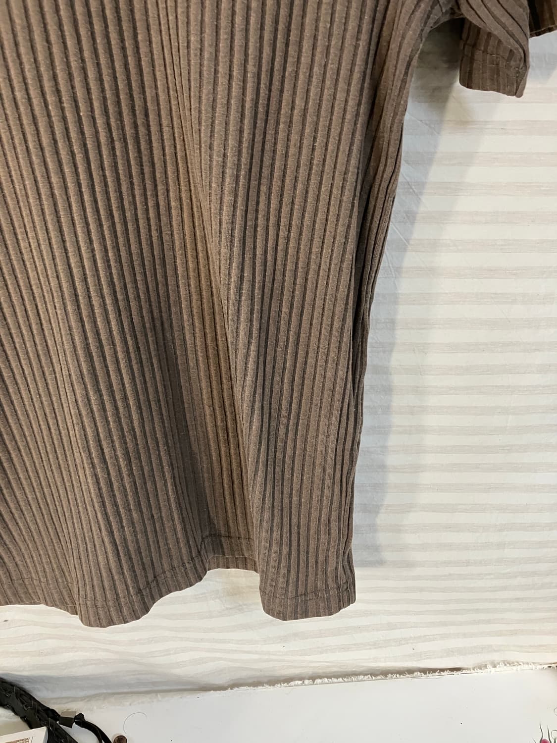 빈티지 브라운 레이어드 스트라이프 반팔 993 y2k 스트릿 갸루 펑키  상품이미지4