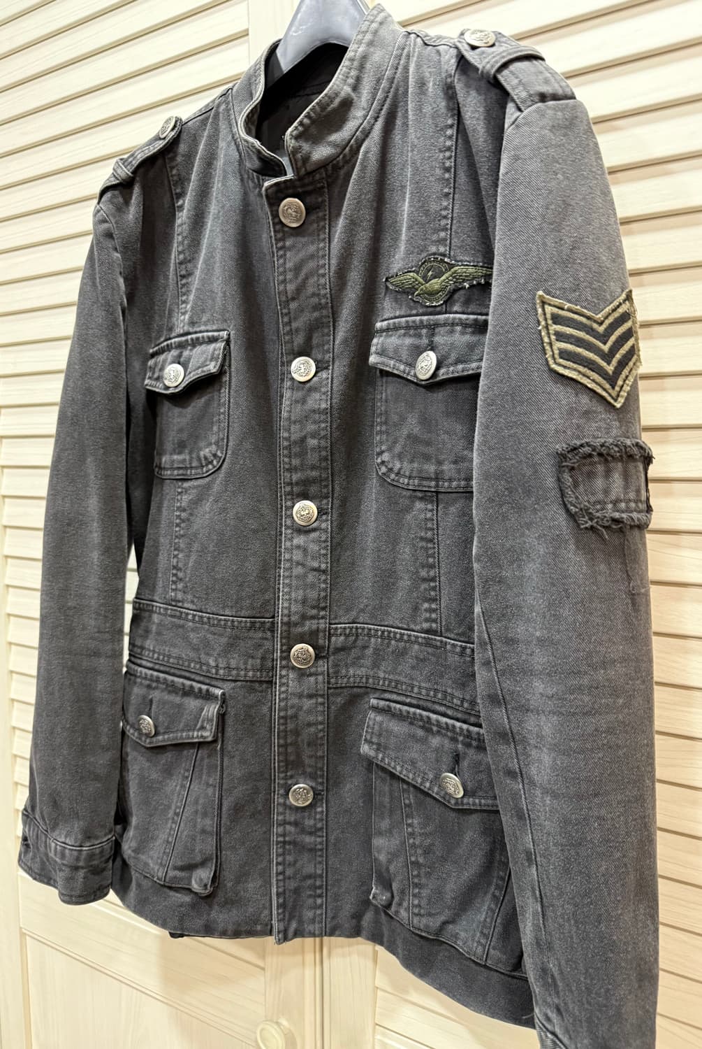 밀리터리 스타일 데님 자켓 Made in Korea 상품이미지2