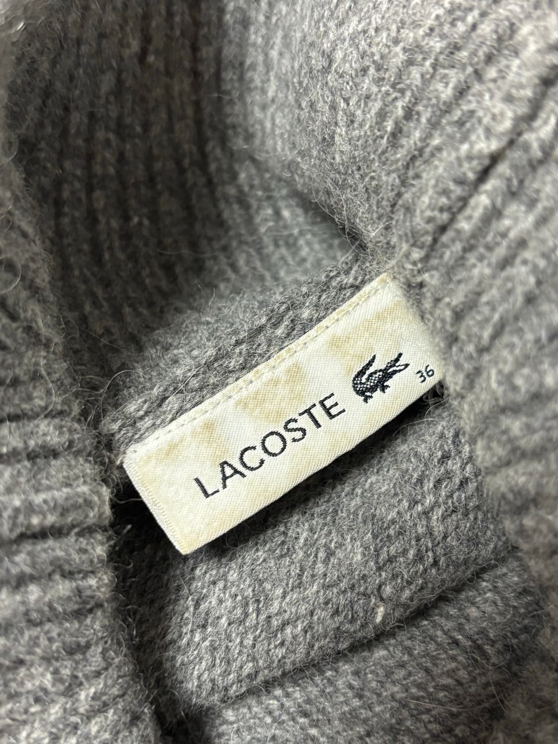 급처) 라코스테 라코 그레이 터틀넥 목폴라 니트 상품이미지2